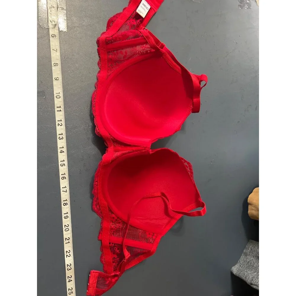 Just‎ Be 38DD Red Lace Underwire Bra Coquette